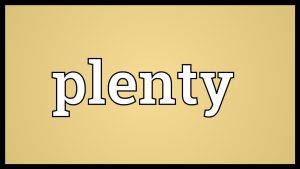 گرامر plenty در زبان انگلیسی